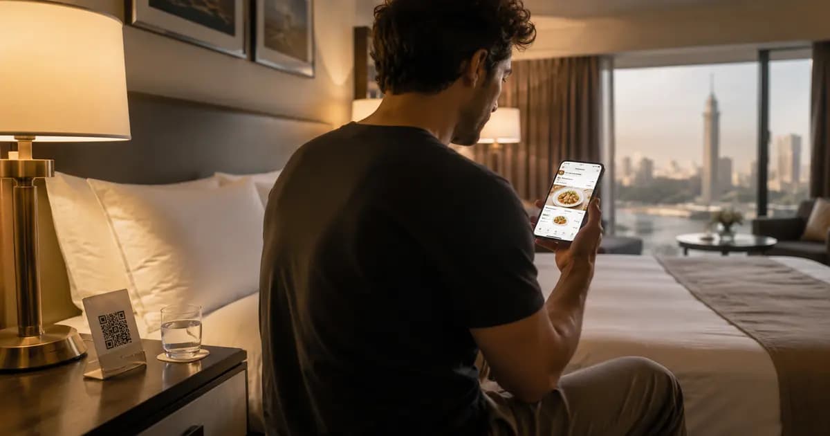 منيو QR للفنادق: تجربة ضيف أفضل وتكلفة طباعة أقل