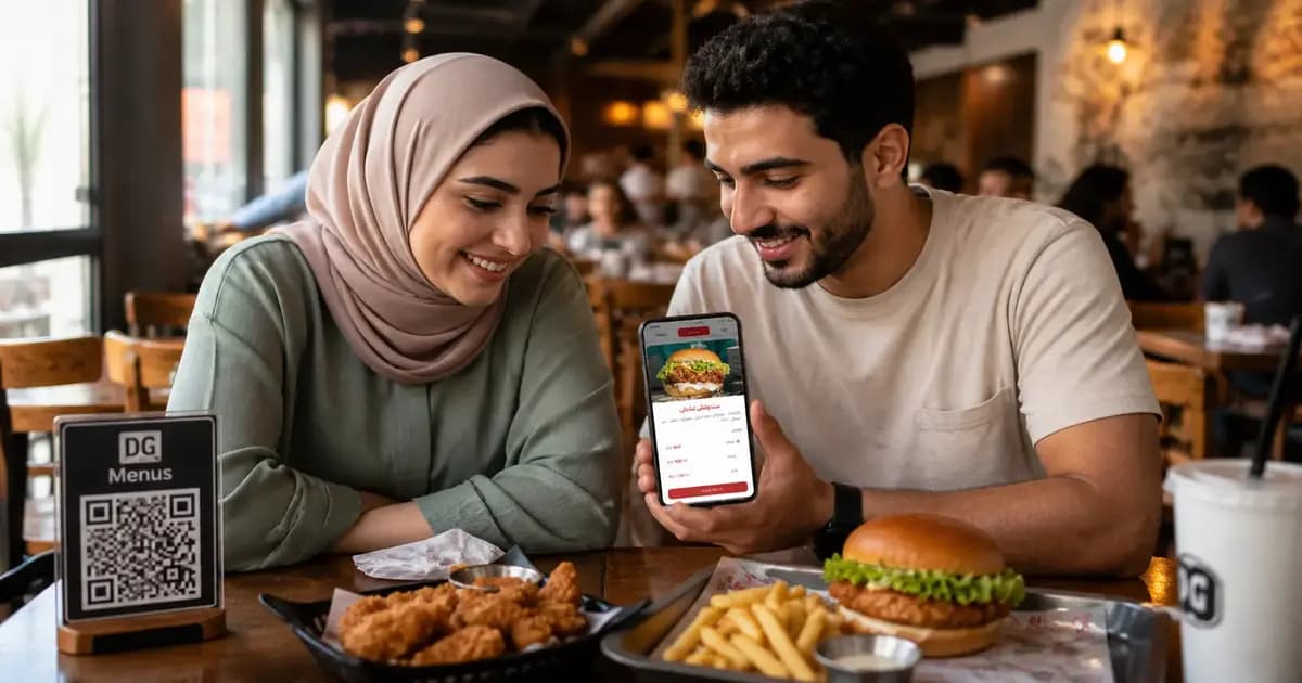 كيف يطلب العميل من خلال الـ QR Code؟ تجربة العميل من أول ما يدخل للمطعم